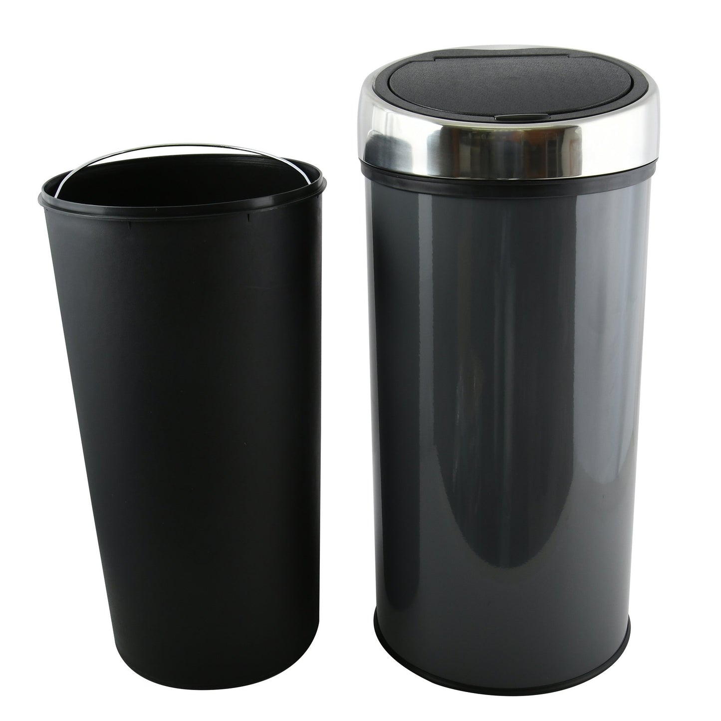 Cubo De Basura Inox Touch Antracita 30l_1