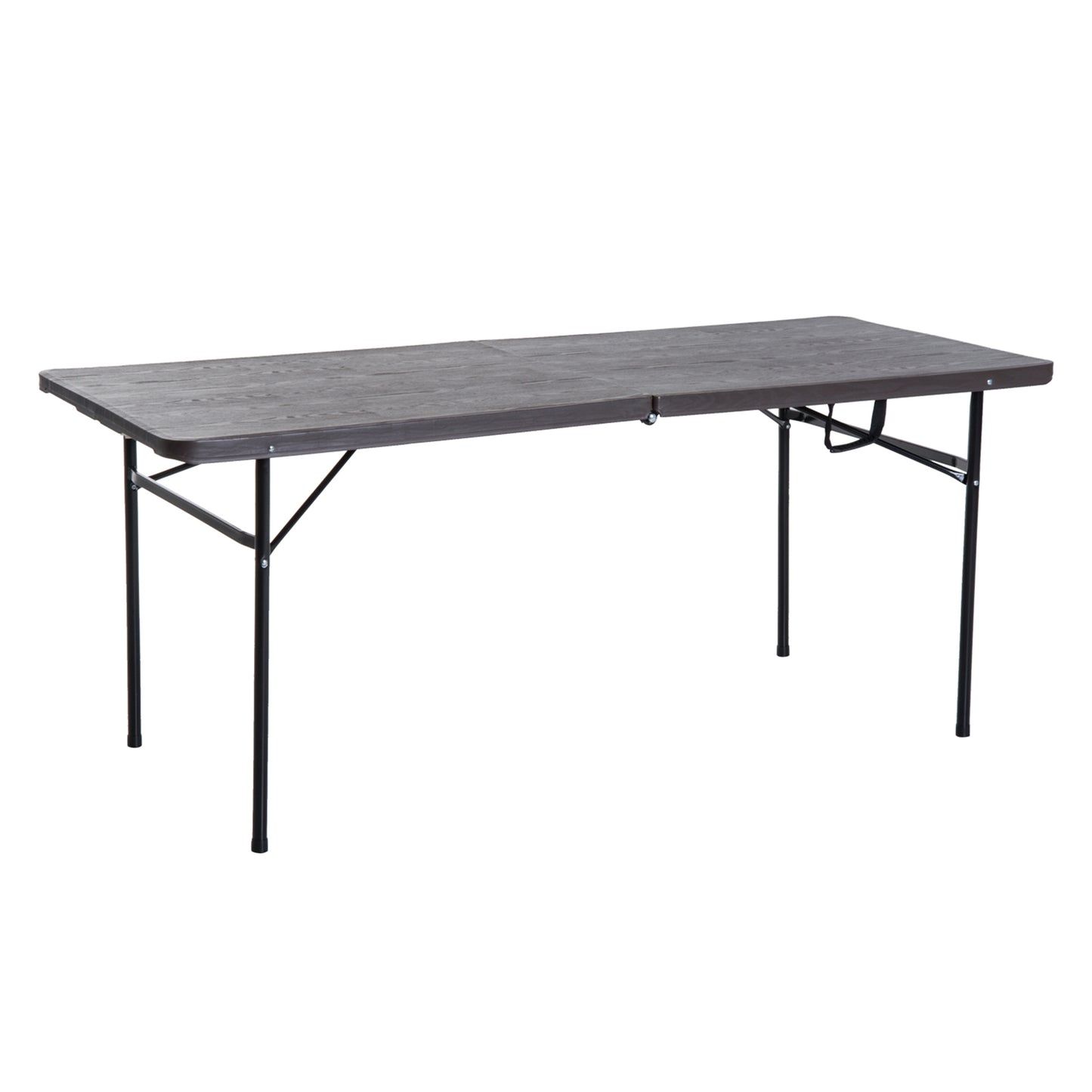 Outsunny Mesa Plegable Portátil Para Camping Mesa Auxiliar Multiusos Marrón 2_0