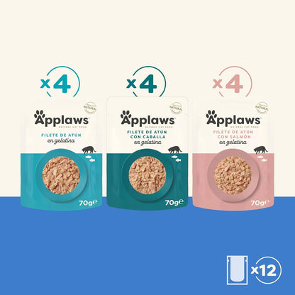 Applaws Cat Sobre Selección de Pescado Multipack 12 x 70 g Comida húmeda para gatos