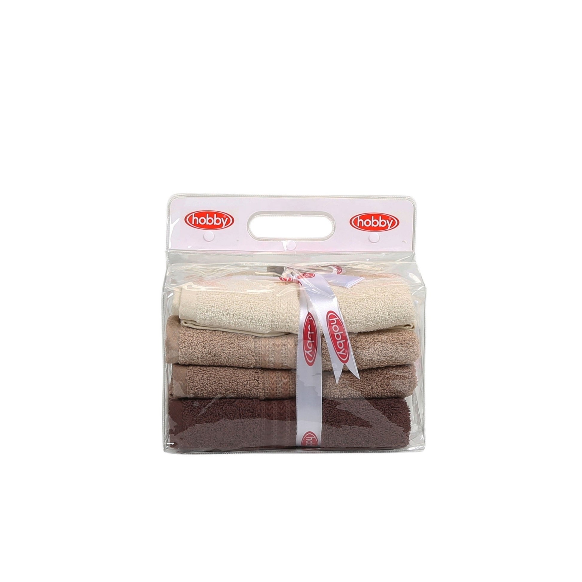 Juego De Toallas De Mano (4 Piezas) Crema, Beige Y Marrón_3