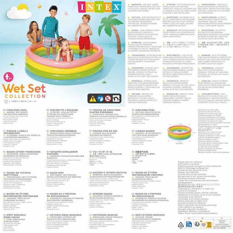 Intex Piscina Inflable Con 4 Anillos Sunset 168x46 Cm_5