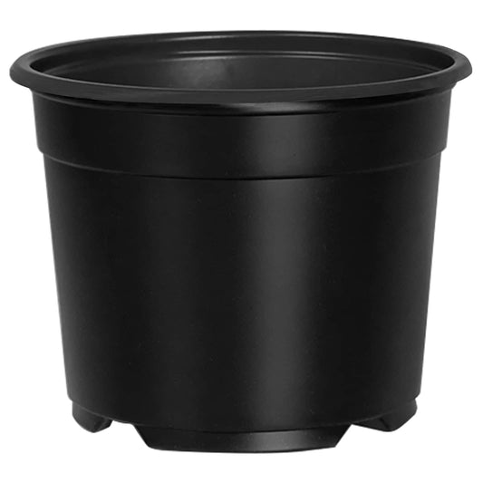 Maceta Redonda Para Flores 50 Uds. Negro Ø 10 X 8 Cm Plástico_0