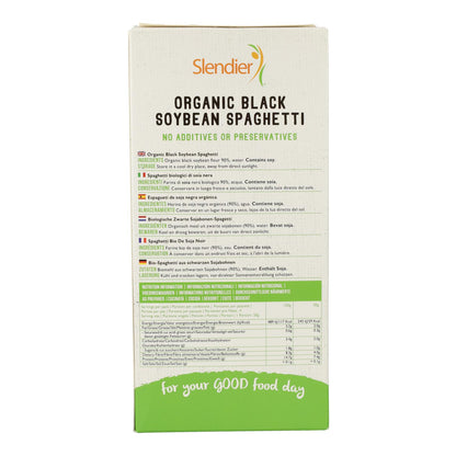 Espaguetis Veganos de Soja Negra Eco Sin Gluten Slendier 200 g