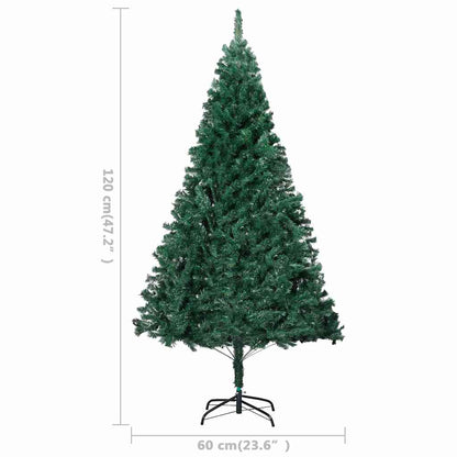 Vidaxl Árbol De Navidad Preiluminado Con Luces Y Bolas Verde 120 Cm_2