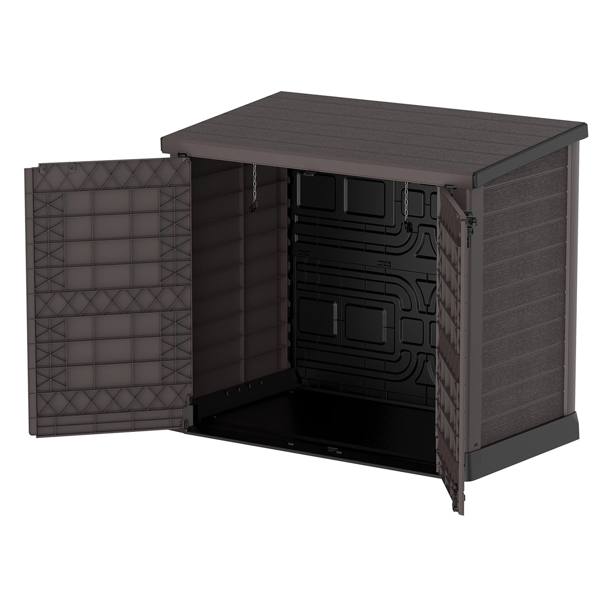 Arcón Cubre Cubos Exterior 1200 L Pvc Marrón_5