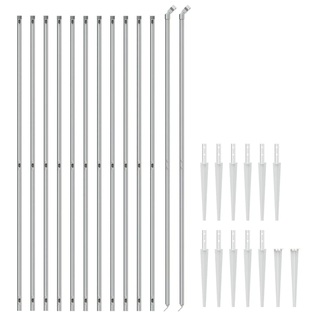 Cerca De Alambre Con Pinchos De Anclaje Plateado 2,2x25 M / Vetonek_3