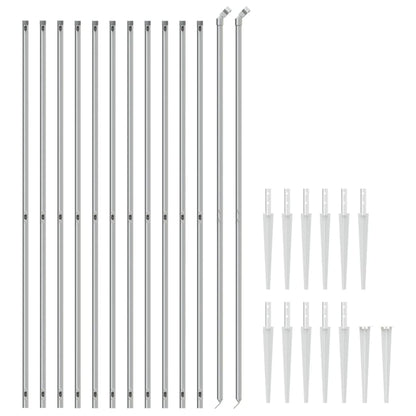 Cerca De Alambre Con Pinchos De Anclaje Plateado 2,2x25 M / Vetonek_3