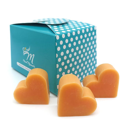 Caja Regalo 10 Jabones Aromáticos En Forma De Corazón - Aroma Naranja Y Jengibre- Jabón Glicerina - Regalo Para Eventos_1