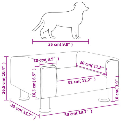 Cama Para Perros De Terciopelo Rosa 50x40x26,5 Cm / Vetonek_5