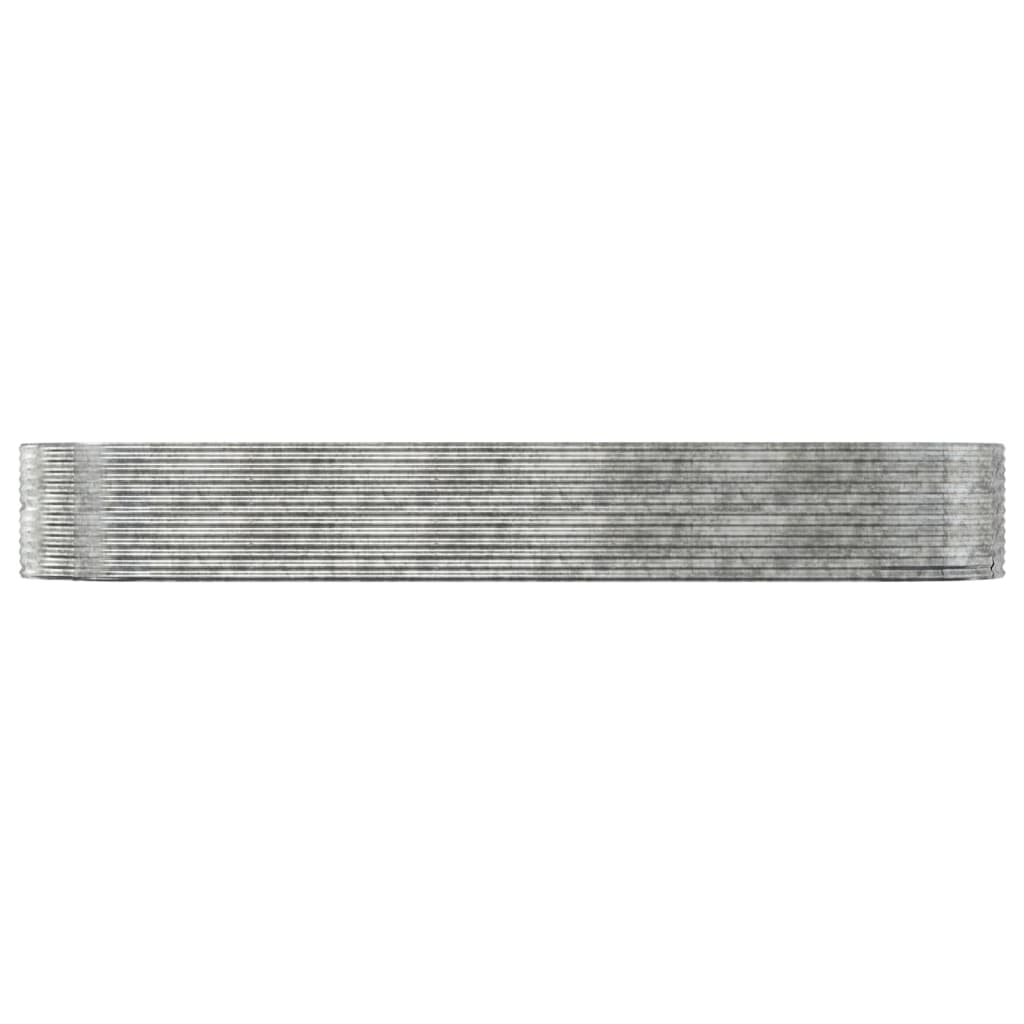 Jardinera Arriate Acero Galvanizado Plata 447x140x68 Cm_2