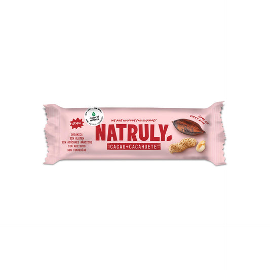 Barrita Raw cacao y cacahuete Bio Natruly 40 g