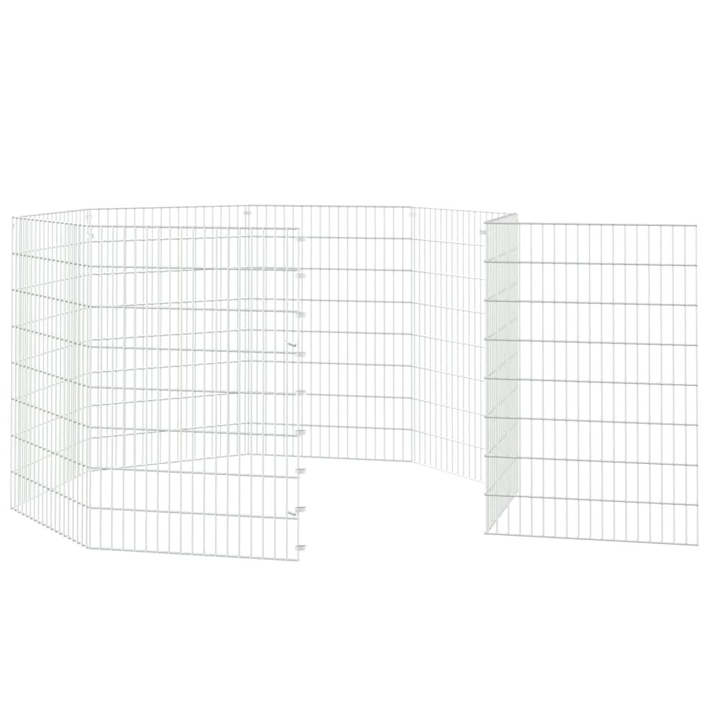 Vidaxl Recinto Animales Corral 8 Paneles Hierro Galvanizado 54x80 Cm_4