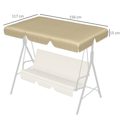 Outsunny Toldo De Repuesto Para Columpio De 3 Plazas 156x117x15 Cm Beige_2