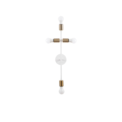 Aplique De Pared, Metal , Blanco, 20x15x62, Casquillo 4 X E 27 Max 40 W_2