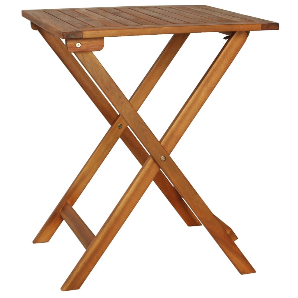 Vidaxl Mesa Y Sillas Bistró Plegables 3 Pzas Y Cojines Madera Maciza_1