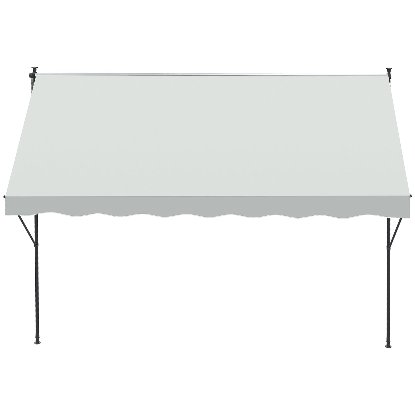 Outsunny Toldo Manual Retráctil 300x175x210-310cm Manivela Protección Uv40 Crema_4
