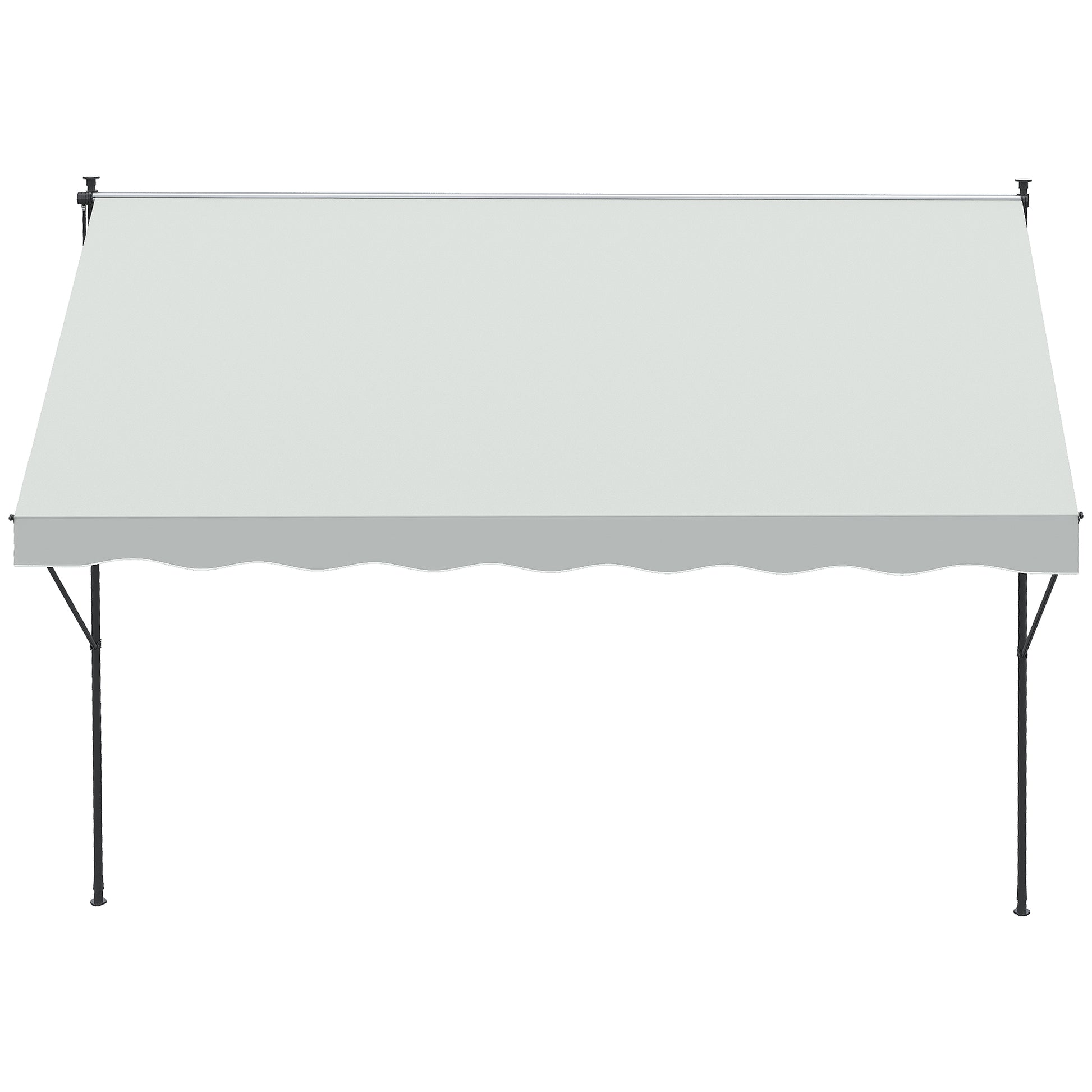 Outsunny Toldo Manual Retráctil 300x175x210-310cm Manivela Protección Uv40 Crema_4