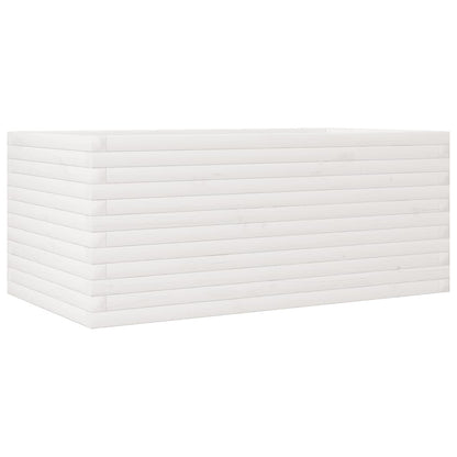 Jardinera De Madera Maciza De Pino Blanco 110x60x45,5 Cm_0