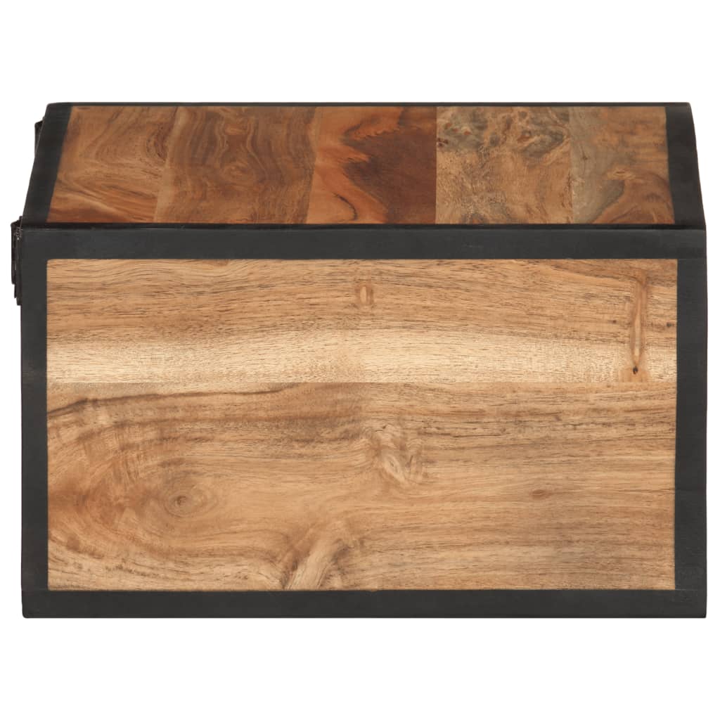 Mesita De Noche De Pared Madera Maciza Acacia 35x35x20 Cm_1