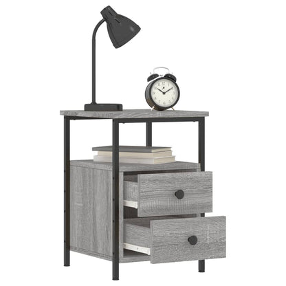 Mesitas Noche 2 Uds Madera Ingeniería Gris Sonoma 34x35,5x50 Cm_2