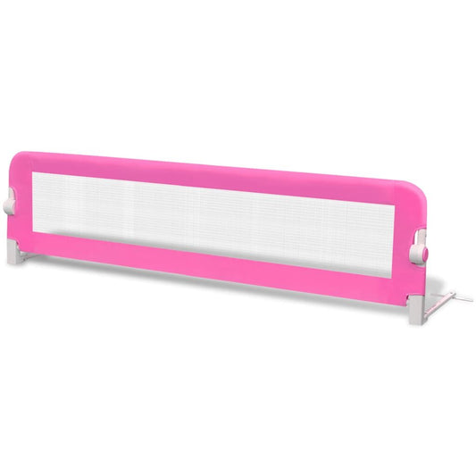 Vidaxl Barandilla De Seguridad Cama De Niño 150x42 Cm Rosa_0