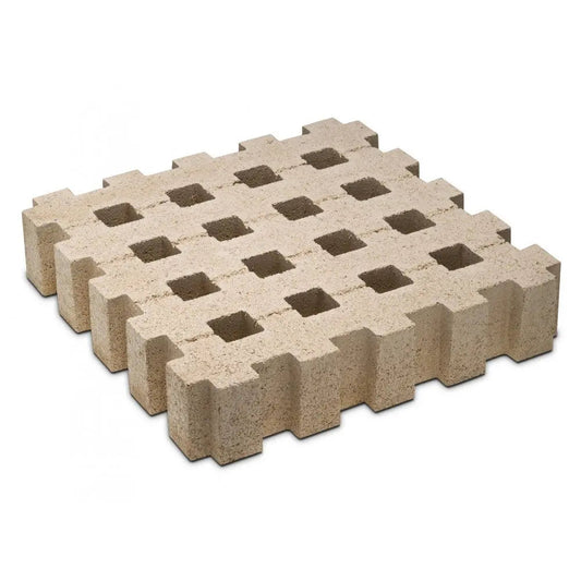 Losa Celosía Césped 50x50 Cm. / 1 M² (4 U.) / 50x50x10 Cm. / Crema_0