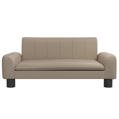 Cama Para Perros De Cuero Sintético Color Capuchino 70x45x30 Cm / Vetonek_2