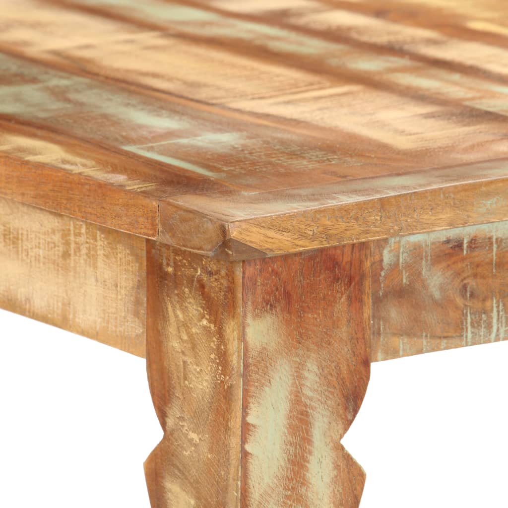 Mesa De Comedor De Madera Maciza Reciclada 120x60x76 Cm_1