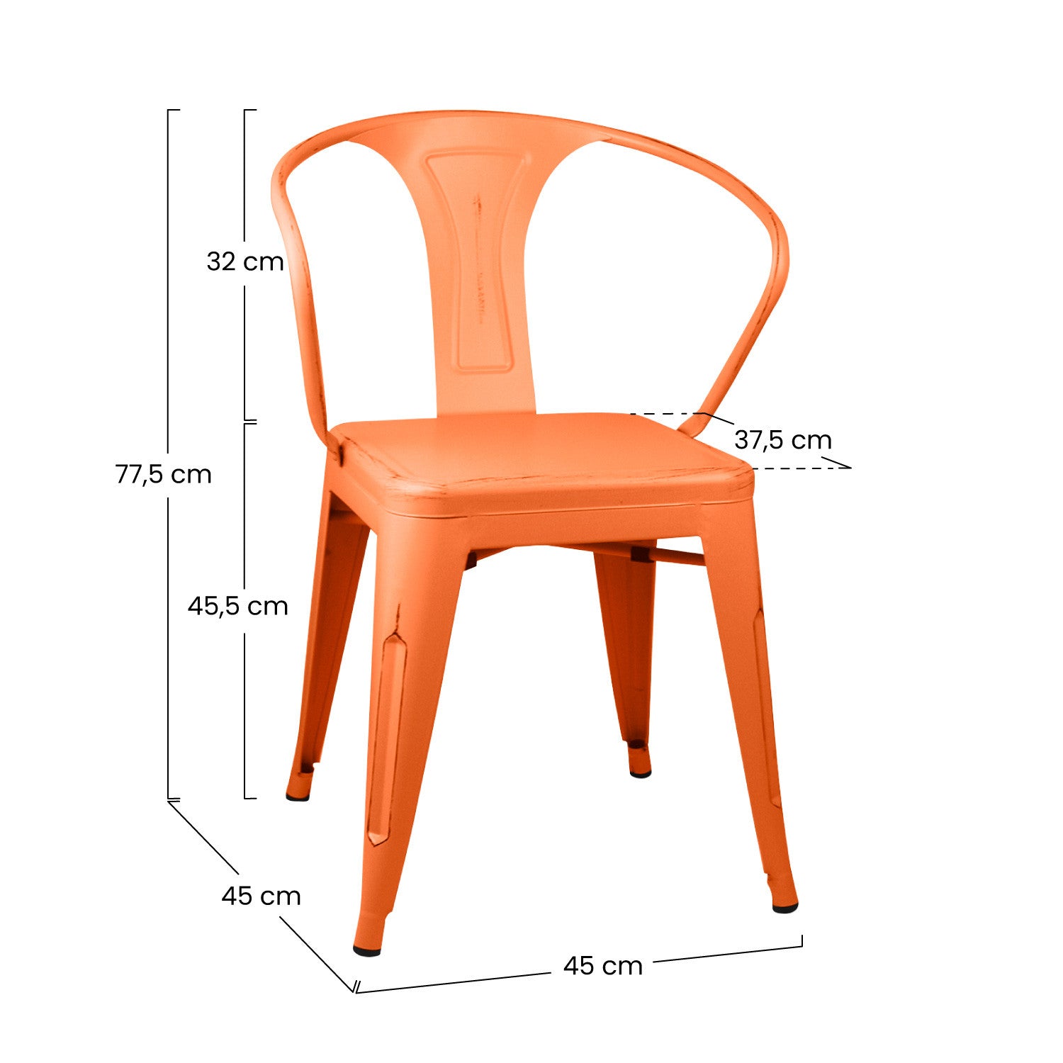 Silla De Comedor Strong Vintage 53x45x80cm Thinia Home_3