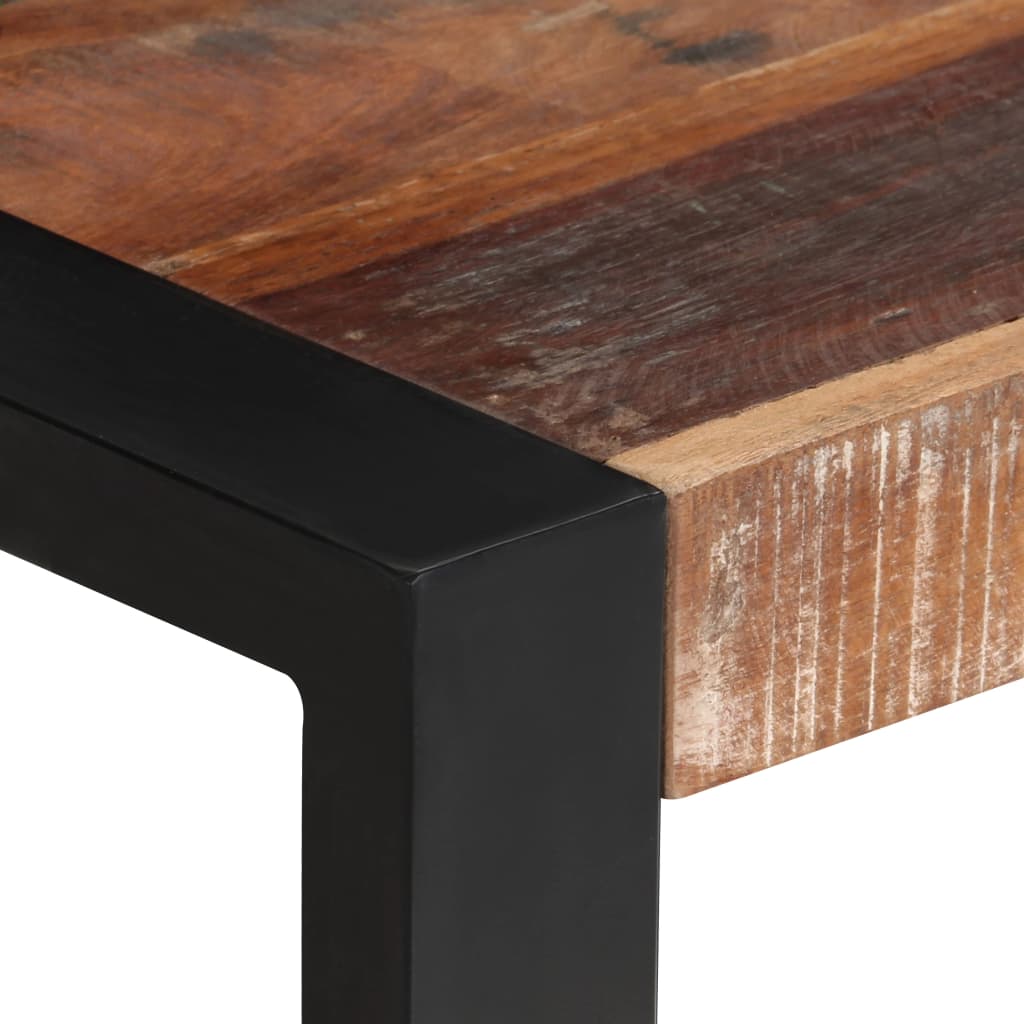 Mesa De Comedor De Madera Maciza Reciclada 70x70x75 Cm._1
