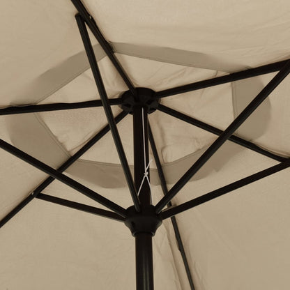 Sombrilla De Jardín Con Palo De Metal Taupe 300 Cm_3