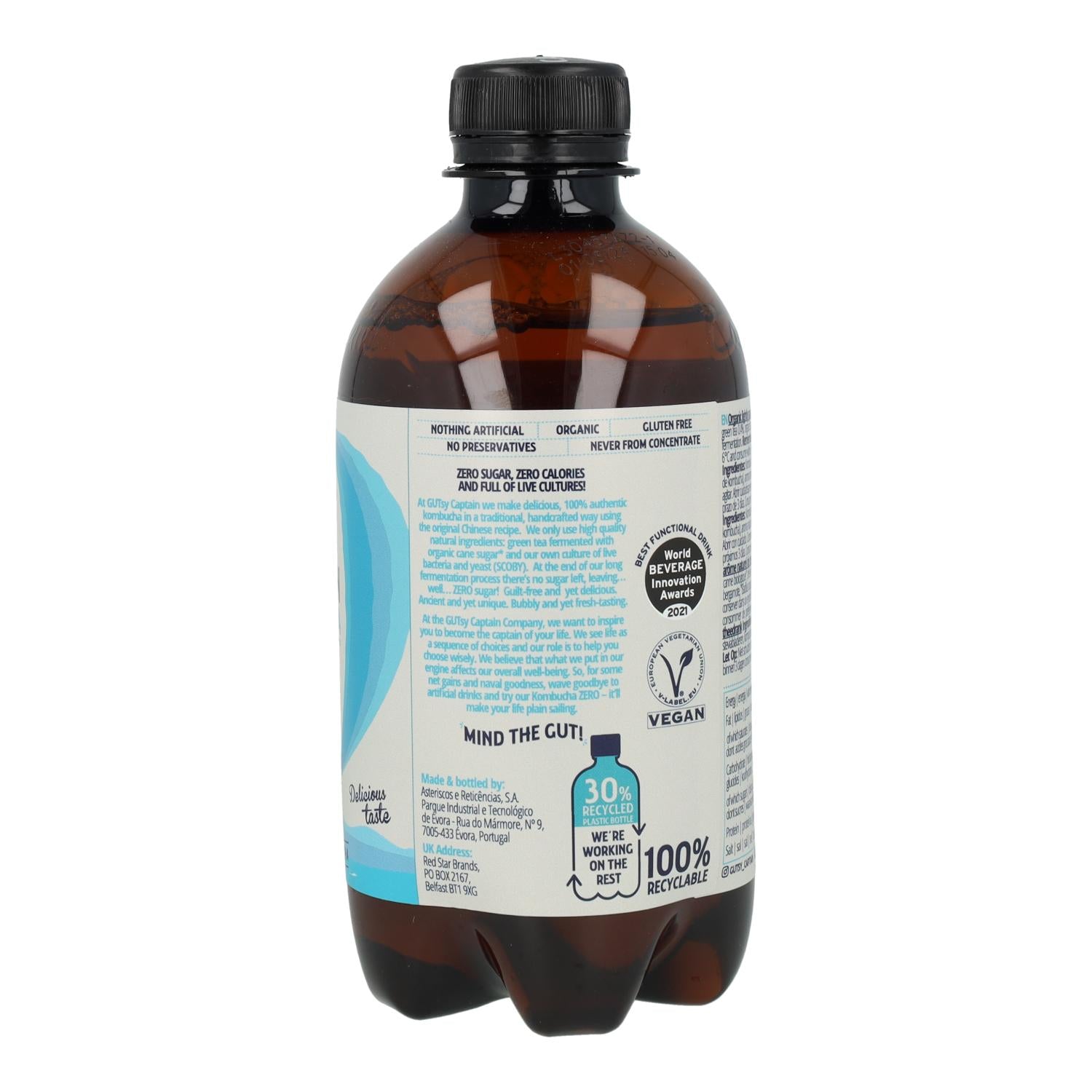 Kombucha Zero Original BIO Captain Kombucha 400ml en Planeta Huerto