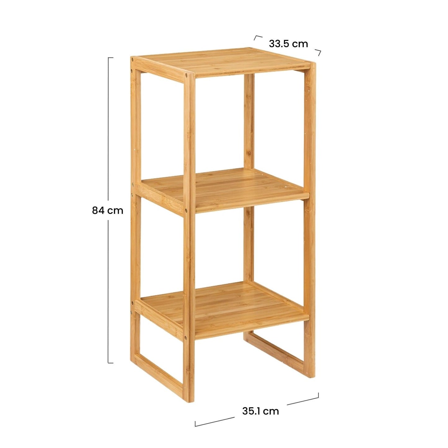 Estantería Modular De Bambú Con 2 Niveles 84x35.1x33.5cm 7house_1