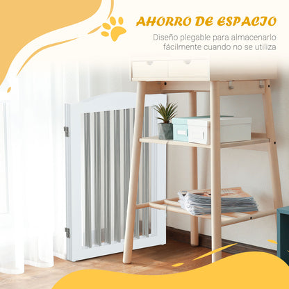 Pawhut Barrera De Seguridad Para Perros Plegable 154x30x80 Cm Con Soporte De Pie_4