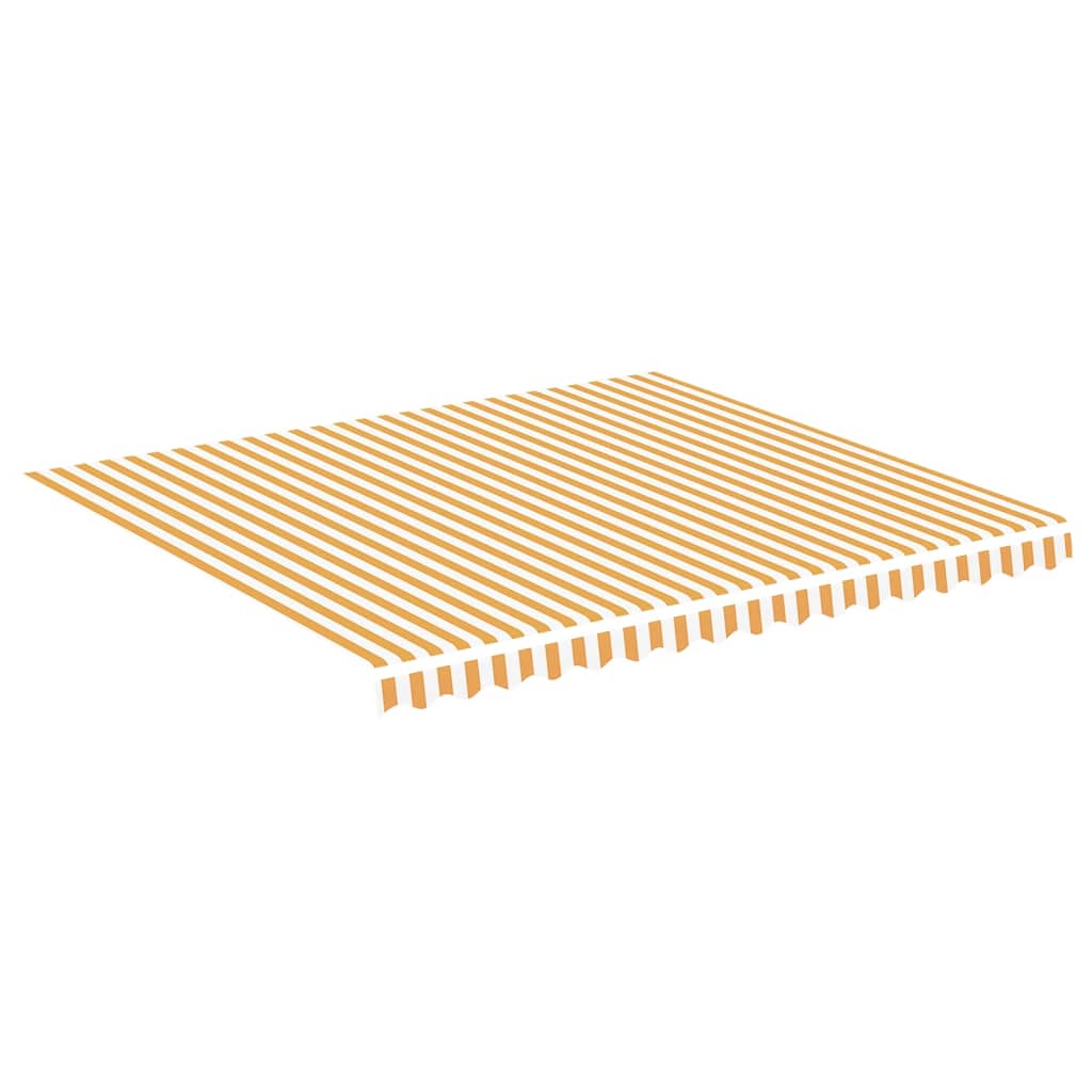 Tela De Repuesto Para Toldo Amarillo Y Blanco 4x3,5 M Poliéster_0