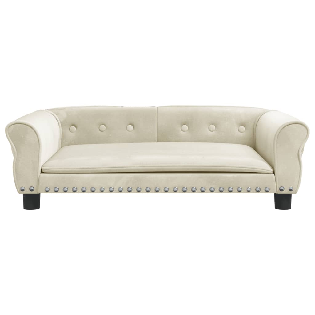 Cama Para Perros De Terciopelo Crema 95x55x30 Cm / Vetonek_1