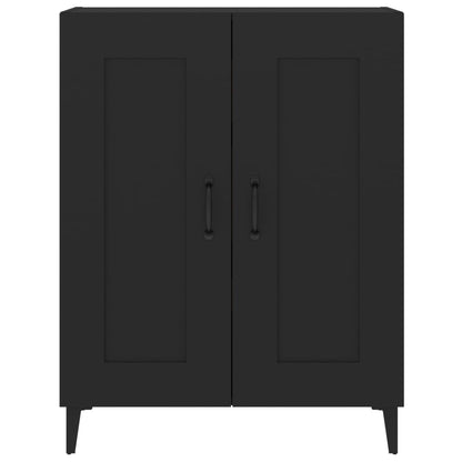 Aparador De Madera Contrachapada Negro 69,5x34x90 Cm / Vetonek_5
