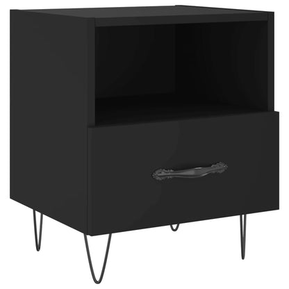 Mesitas De Noche 2 Uds Madera Ingeniería Negro 40x35x47,5 Cm_4