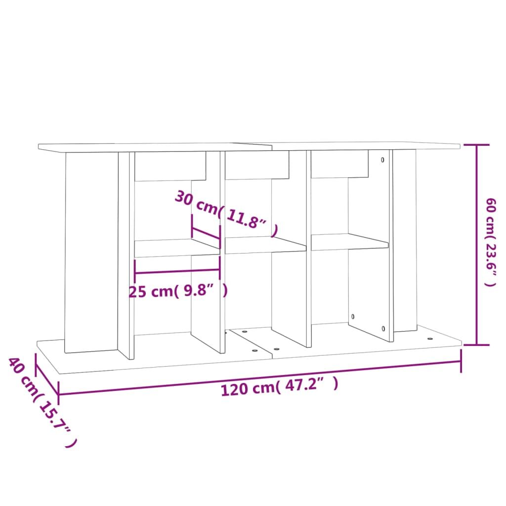 Vidaxl Soporte De Acuario Madera Ingeniería Roble Ahumado 120x40x60 Cm_2