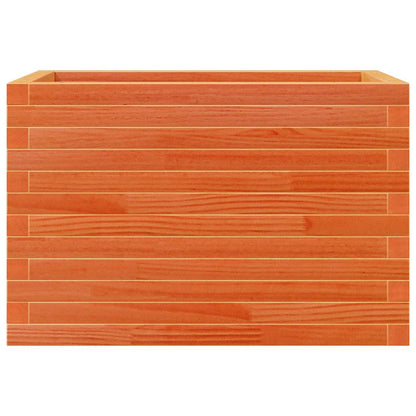 Jardinera De Madera Maciza De Pino Marrón Cera 70x40x45,5 Cm_4