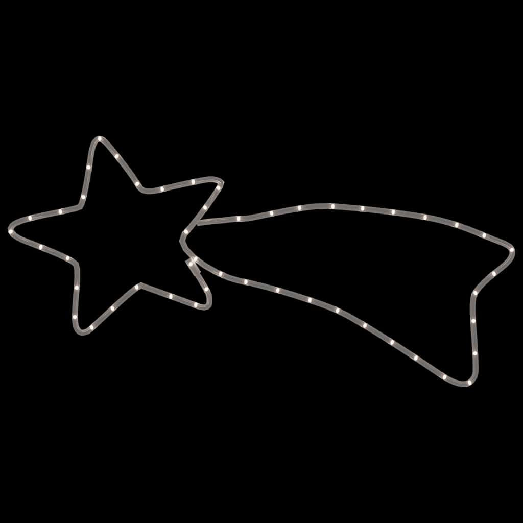 Vidaxl Figura De Estrella De Navidad Con 48 Led Blanco Cálido 65x28 Cm_3