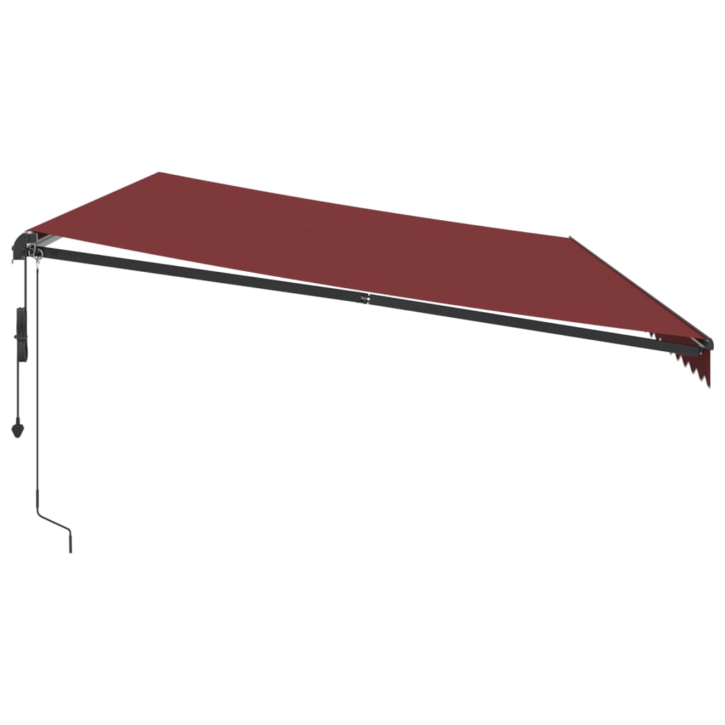 Toldo Retráctil Automático Con Luces Led Burdeos 600x350 Cm_4