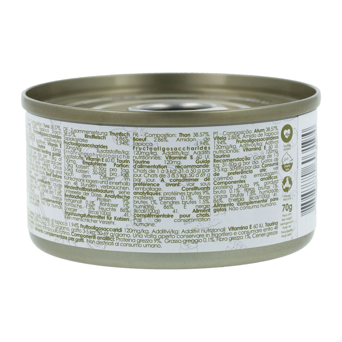Kit Cat Lata Gravy - Atún & Ternera 70 g Comida húmeda para gatos en salsa