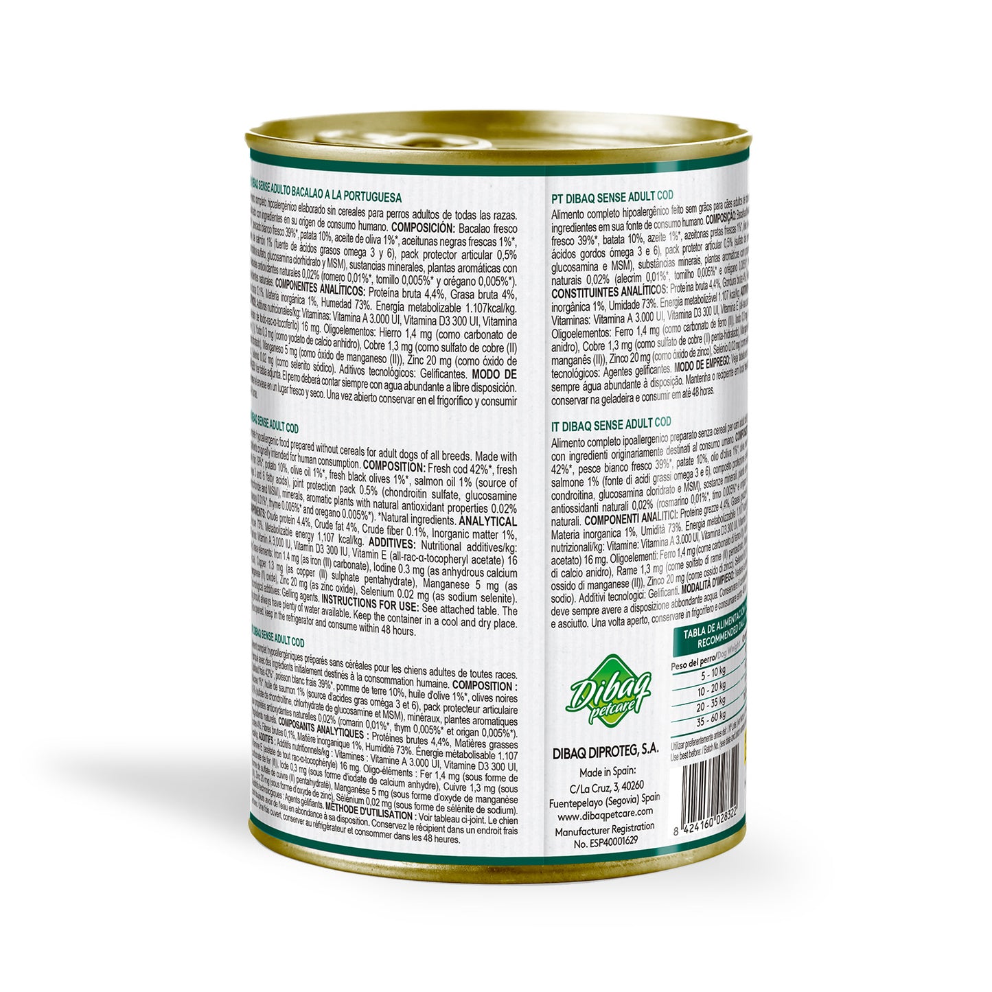 Dibaq Sense Lata Grain Free Bacalao A La Portuguesa 380 Gr_1