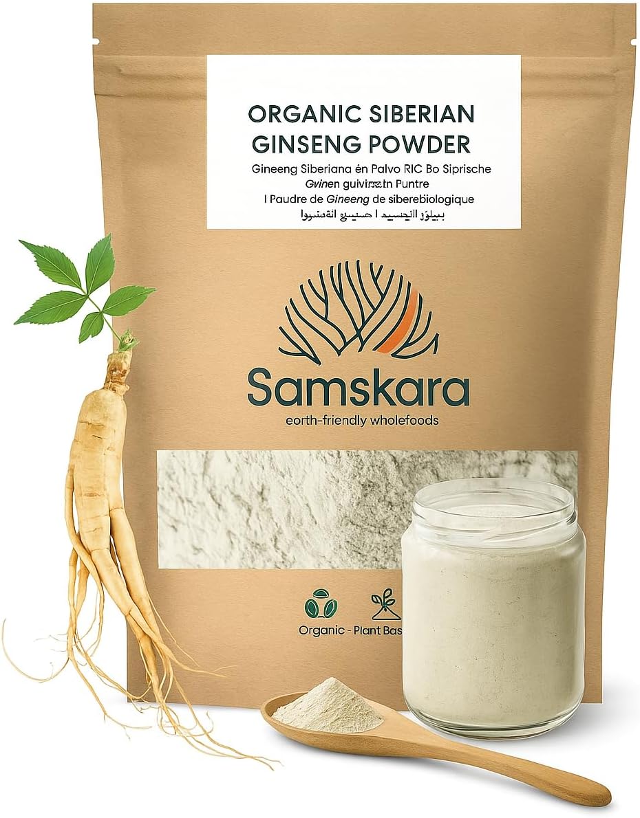 Ginseng Siberiano En Polvo Bio - 100g | Superalimento Ecológico Vegano Para Batidos, Smoothies Y Zumos_0