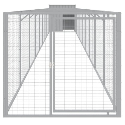 Caseta Perro Corral Acero Galvanizado Gris Claro 110x1017x110cm_2