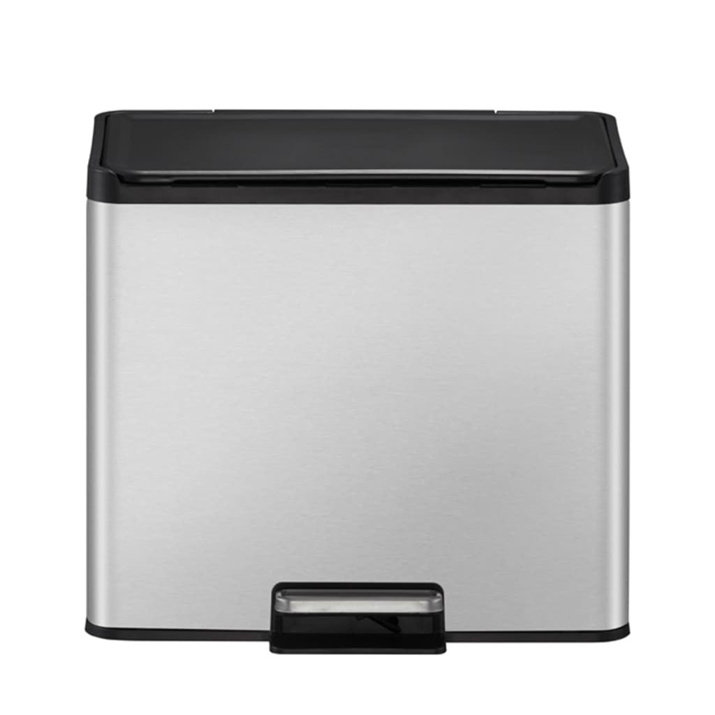 Eko Cubo De Basura De Pedal Essential 2x9 L Plateado Mate_3
