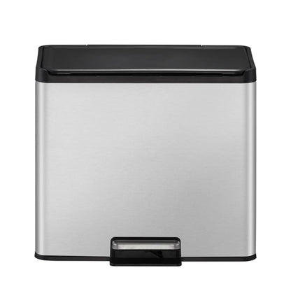 Eko Cubo De Basura De Pedal Essential 2x9 L Plateado Mate_3