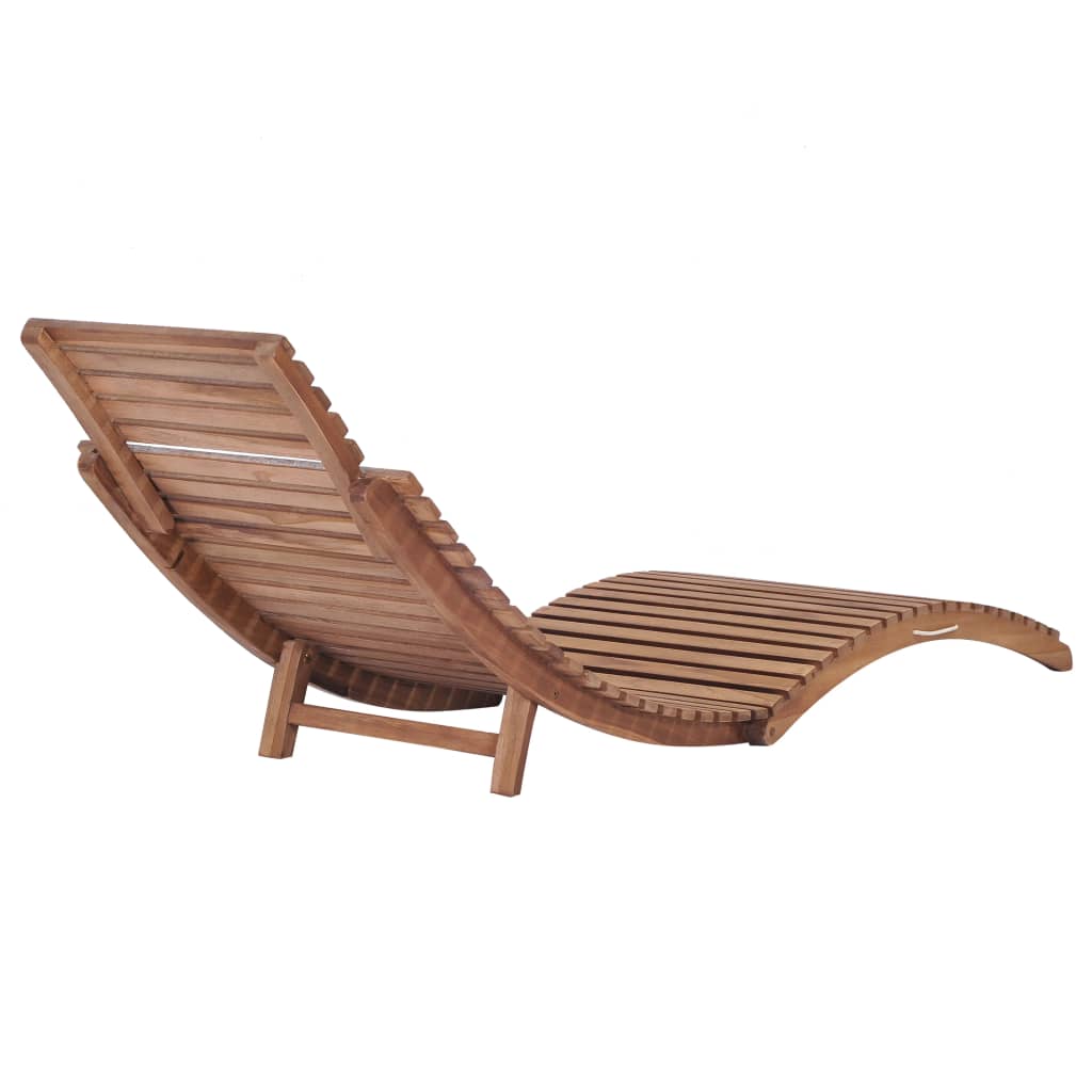 Tumbona Plegable De Madera Maciza De Teca / Vetonek_2