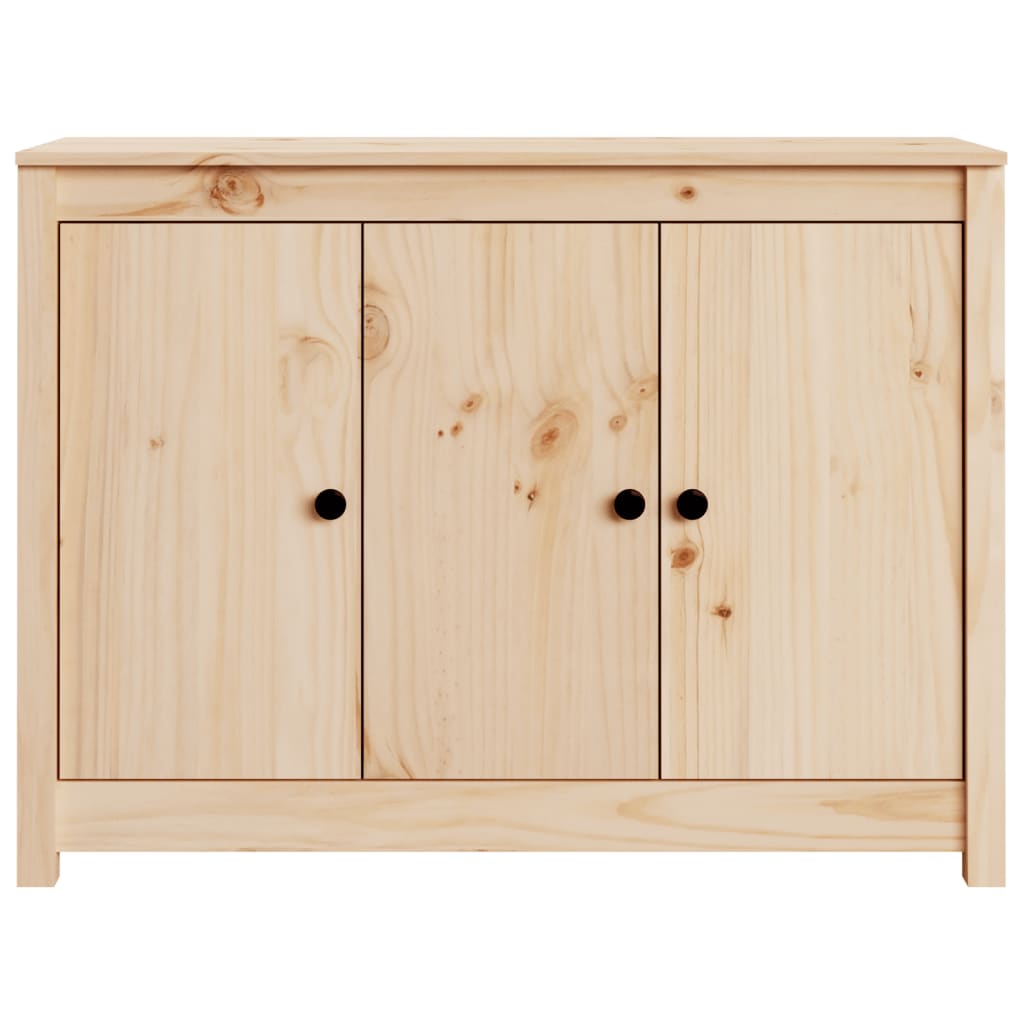 Aparador De Madera Maciza De Pino 110x35x74 Cm / Vetonek_3